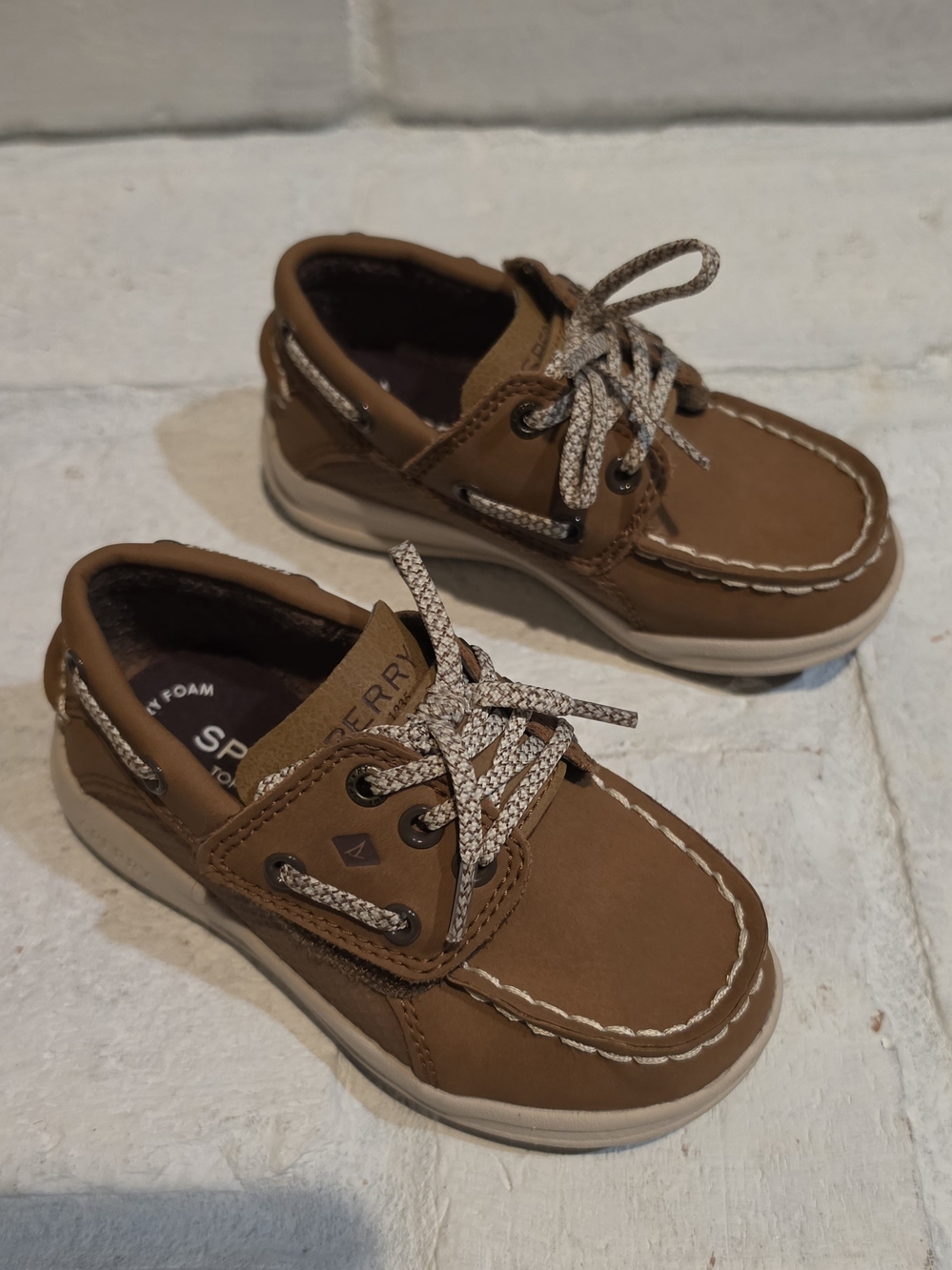Sperry Toddler Brown Boat Shoes Size 8w